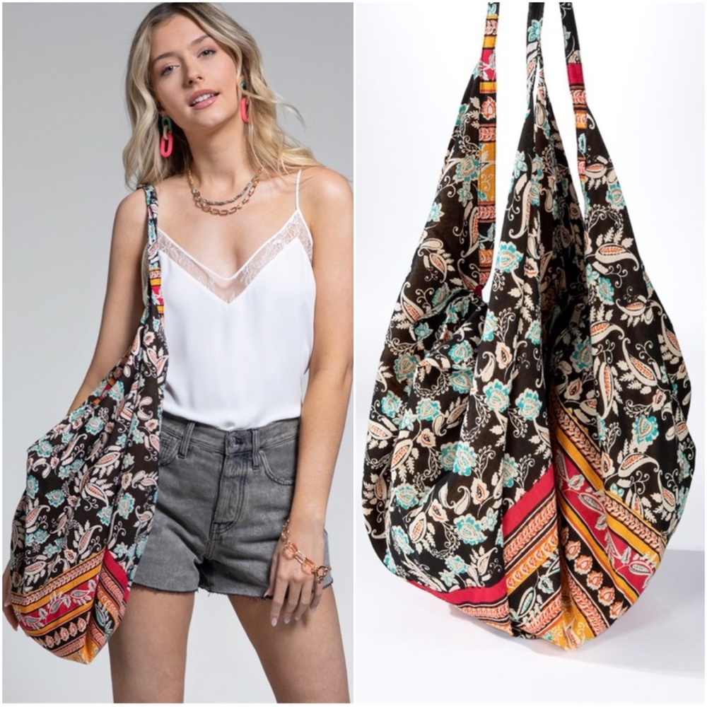 Bohemian Handmade Floral Print Shoulder Bag